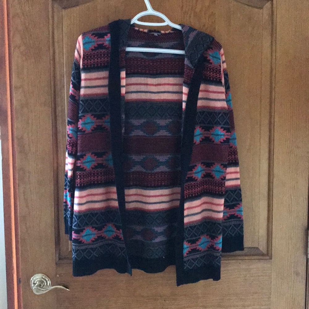 cardigan with a hood